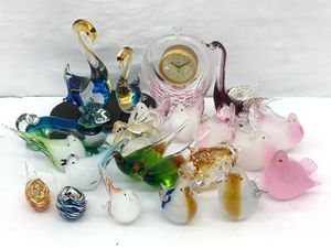 マルティグラス 鶏 雄雌 ガラス細工 硝子  日本製 インテリア  金彩 マルティグラス 鳥の値段と価格推移は？｜9件の売買データからマルティ
