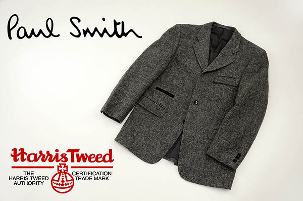 K4165□Paul Smith×ハリスツイード□3Bジャケット□L□美品