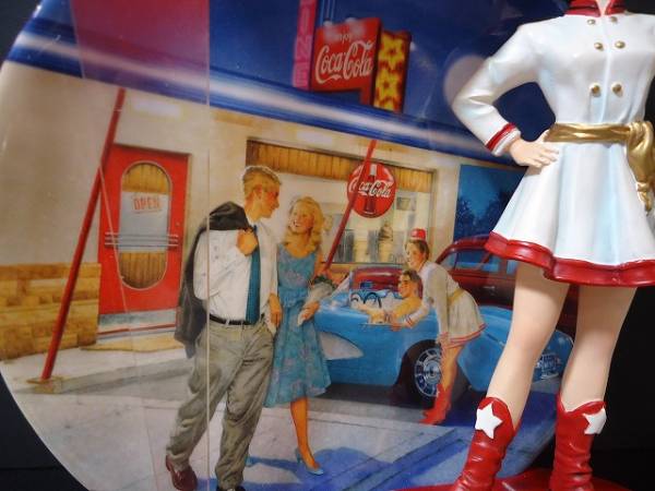 コカコーラ アメリカンダイナーウェートレス 50s フィギュア ＆ プレート アメリカンダイナー 50s DINER コカコーラ 激レア☆コカコーラ
