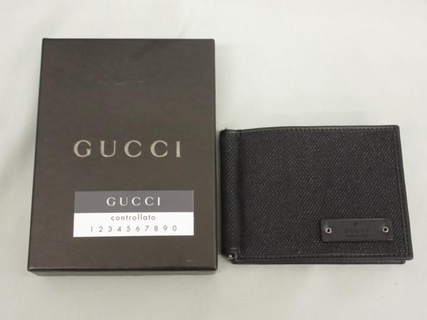 GUCCI グッチ 二つ折 マネークリップ 財布 90691 2067 中古9札19