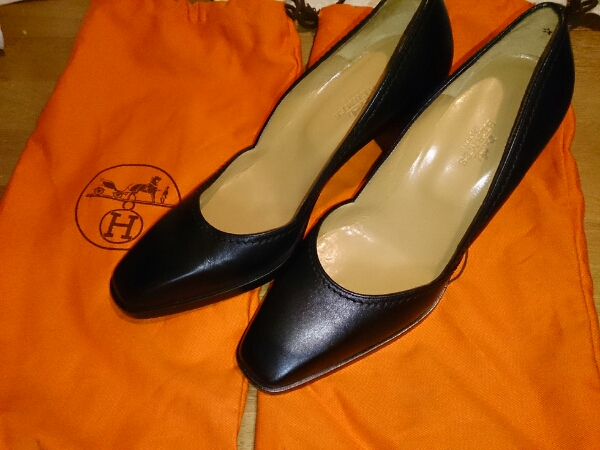 美品HERMES 36 2/1レディースシューズ箱無保存袋のみ付属23.5㎝