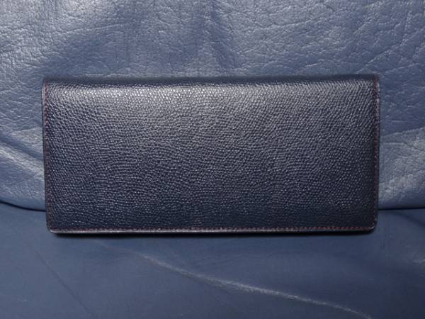 新古品■＜ヘレナ＞長財布（小銭入付通しマチ束入）ネイビー