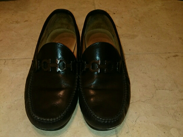 USED☆フェラガモ ビジネスシューズ 7EE (25cm程)黒 UR58129