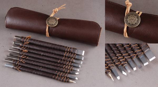 高級篆刻刀セット ケース 印刀/印材 硯彫刻　C25