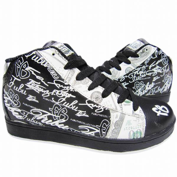 【新品即決】FUBU MIDCUT SNEAKER(BLACK×DOLLAR) 25.5cm