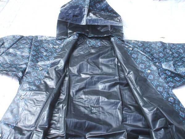 旧日本軍　航空隊　ケープ付きコート　将校用　雨具　雨合羽　インパネ 昭和レトロ 昭和レトロ ビニール 雨合羽 レインコート 雨具 防水 雨衣(雨具