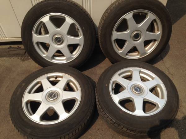 社外アルミ 6J＋38 PCD100/114.3 5H 185/65R15 4本 プリウス等