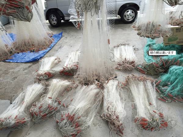 刺網 3反入 1枚網 巻網 ハト除け 鳥獣除け 長さ28m 漁網 キス