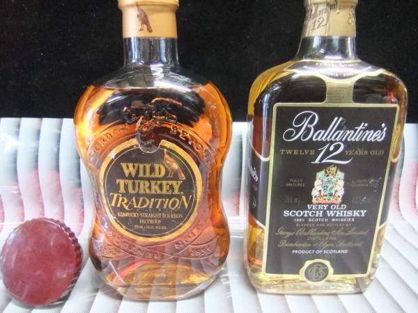 2370/Ballantineバランタイン12年　ワイルドターキー 2本セット