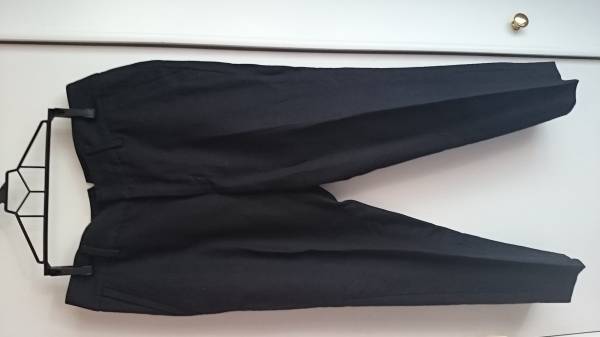ドゥーズィエムクラス黒パンツ麻混ズボン36美品リーファー梨花