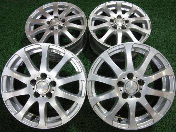 社外アルミ Flo-Tech 15×6J +40 PCD100 4本セット 中古 売切り
