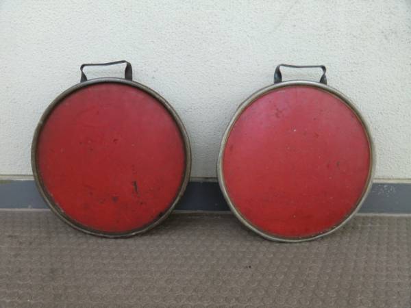 JR貨物列車 後部標識板（赤色反射板） 2枚セット(廃品、放出品 