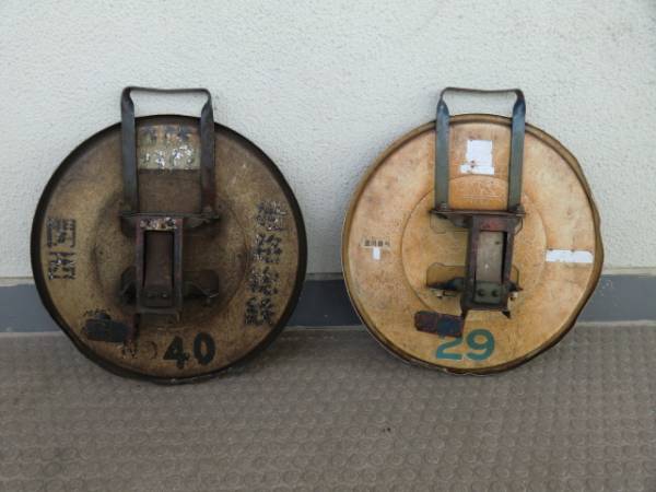 JR貨物列車 後部標識板（赤色反射板） 2枚セット(廃品、放出品