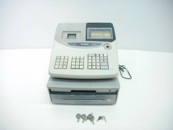 CASIO/カシオ電子レジスター TE-120 店舗用品/鍵付き△ 店舗用品 事務