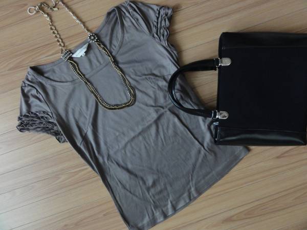 Ｍプルミエ・袖フリル・素敵な半袖カットソー・38