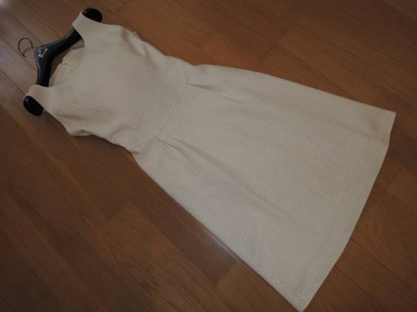 Harrods★ハロッズ　ワンピース　1　ベージュ★サマーツイード