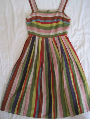 シビラ　カラフル縞模様のキャミソールタイプドレス　美品