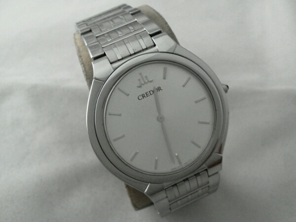 【箱有 メンズ 新品電池 稼働】SEIKO クレドール 2F70-0490 1円 セイコー 2F70-0490 クレドール SS シルバー文字盤 腕時計