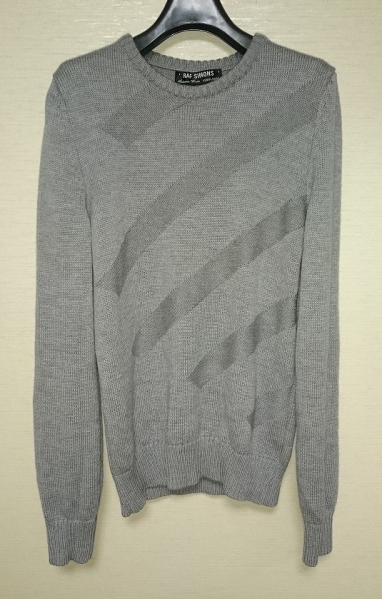 ラフシモンズ ニット セーター 1999 2000 aw グレー 48 S M 90s(1999 