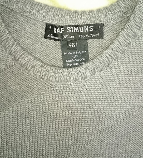 RAF SIMONS 1999 AW コレクション使用 ニット ラフシモンズ(セーター 