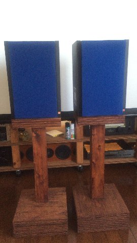 美品 JBL J216PRO メンテナンス改造品 自作スタンド付き(スピーカー