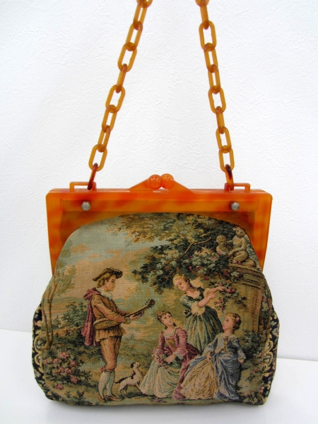 ☆アンティーク☆ ゴブラン織りハンドバッグ