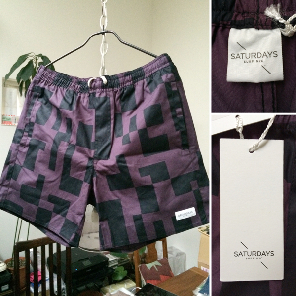 新品 サタデーズサーフ Saturdays Surf NYC ボードショーツ M