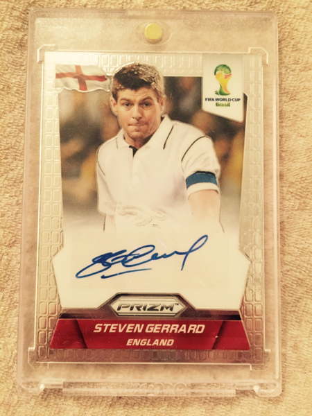 PANINI PRIZM FIFA WORLD CUP '14 ジェラード Auto 直筆サイン