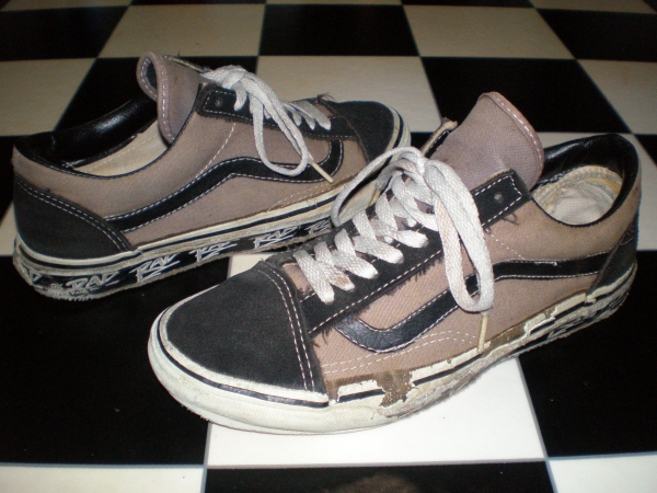 90s USA製 VANS RADサイドテープ OLDSKOOLオールドスクール 25cm(25.0 