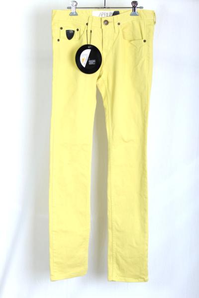 ★ APRIL77 カラースキニーパンツ イエロー 31インチ