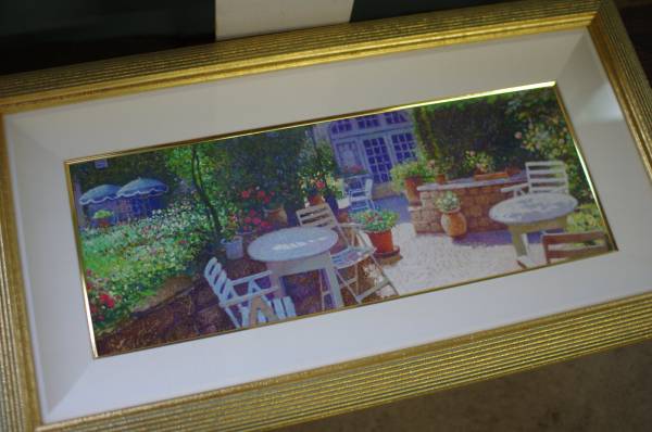 フランシスコ・ボッシュ「ガーデン」▼パステル画　額装