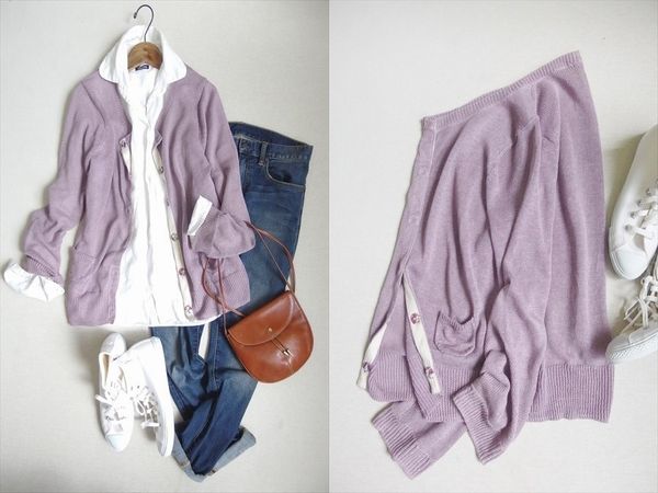 フランス糸*アデュートリステスconges payes 洗練カーディガン