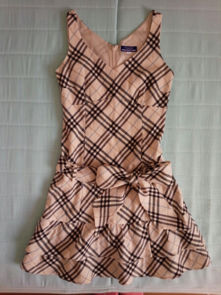 キッズ服(100cm~) BURBERRY 半袖ノバチェックドレスワンピース 130A