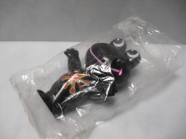コルゲンコーワ ケロちゃん 花火模様 ソフビ人形 黒 16cm(キャラクター