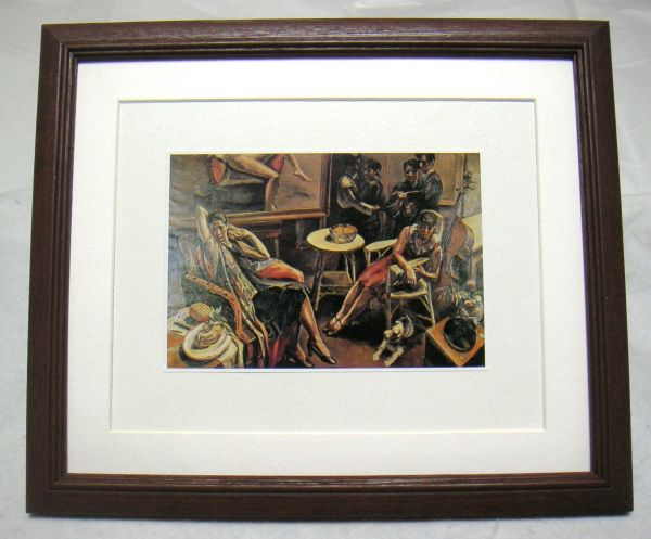 ◆中村研一「弟妹集う」オフセット複製・木製額付・即決◆_1