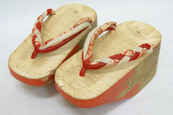 ◎七歳ぽっくり◎ 畳表 こっぽり おこぼ 七五三 アンティーク 1