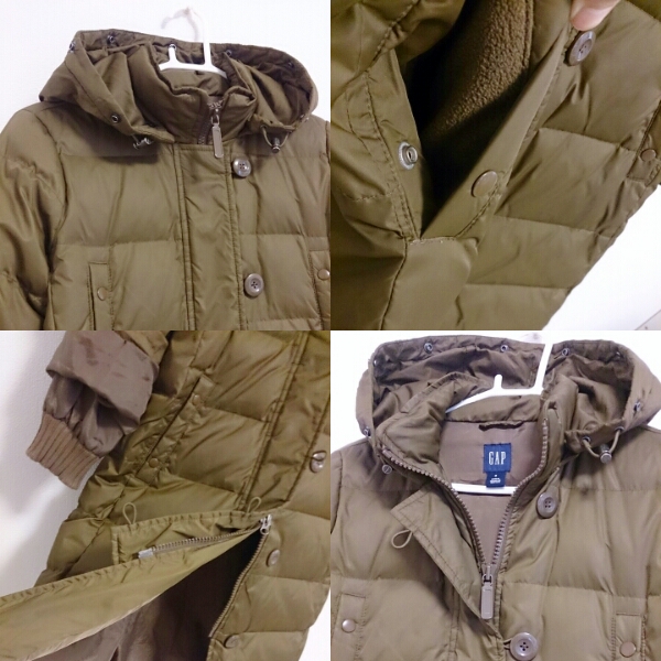 美品 gap レディースS(M相当) ロングダウンコート ブラウン 