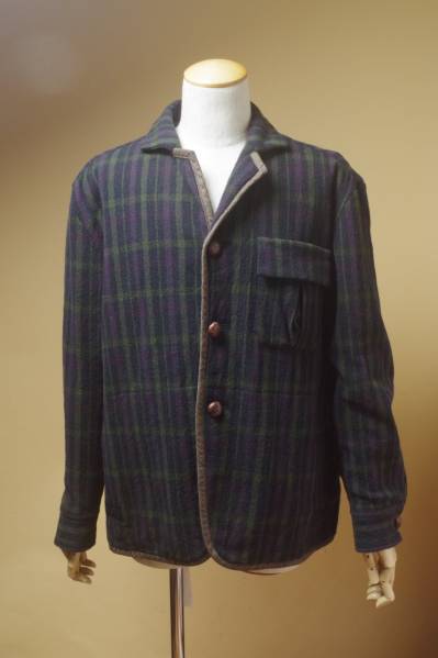 PPCMピーピーシーエム灰緑赤チェック柄ジャケット2