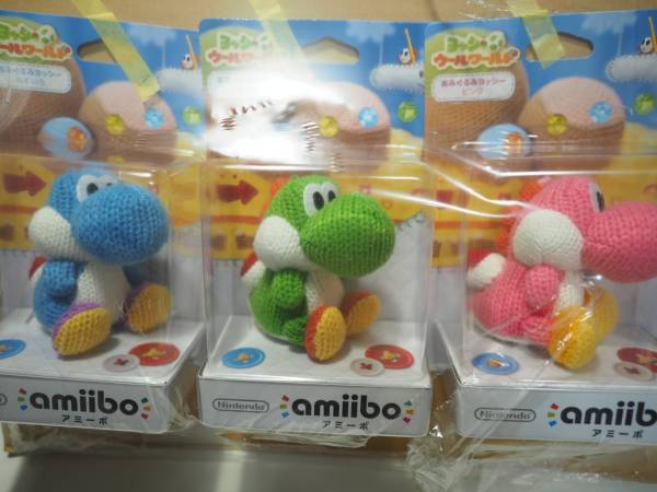 amiibo あみぐるみ ヨッシー みどり ピンク みずいろ 3体セット