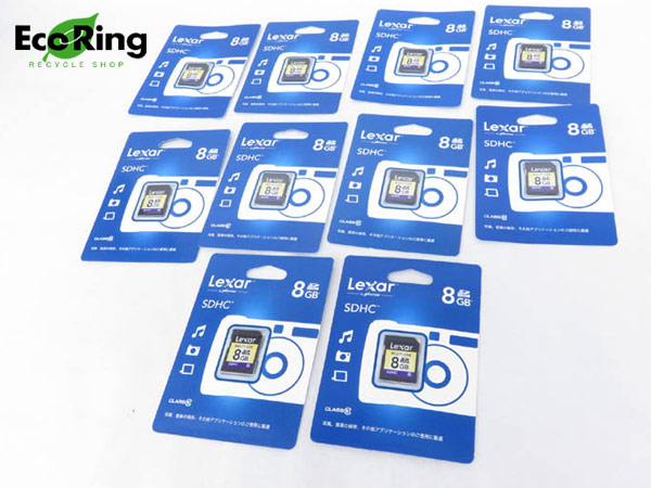 1円 未使用 レキサー CLASS10 8GB SDカード 計10点セット HC968