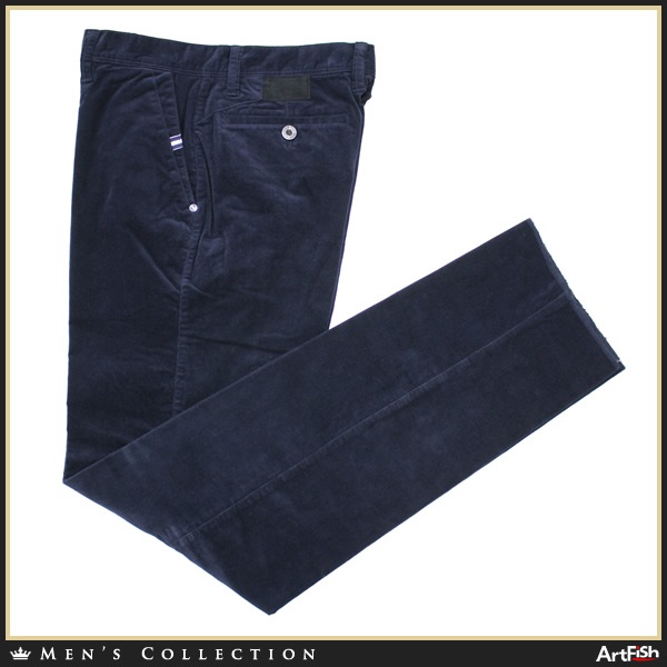 CAPRI◆14-15AW濃紺 マリン刺繍コーディロイパンツb336*91cm新品