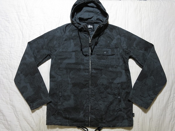 stussy ステューシー アニマル柄プリント ジャケット パーカー L