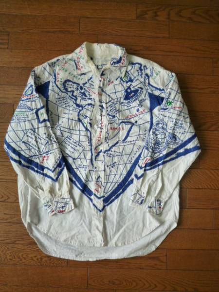 ■ハリウッドランチマーケット■シャツ■世界地図■刺繍