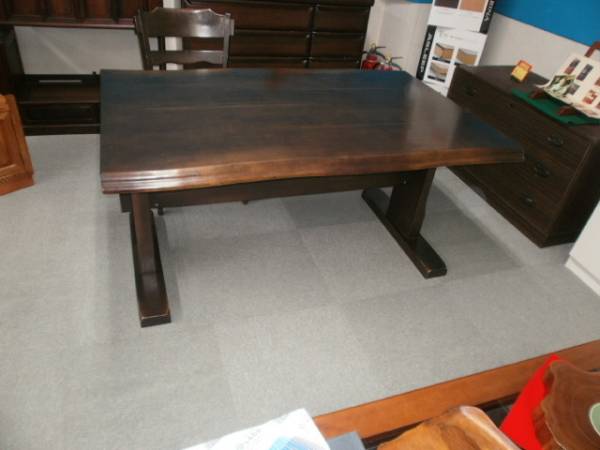 ダイニング無垢テーブル　シャビー　重高　天厚4.8㎝　