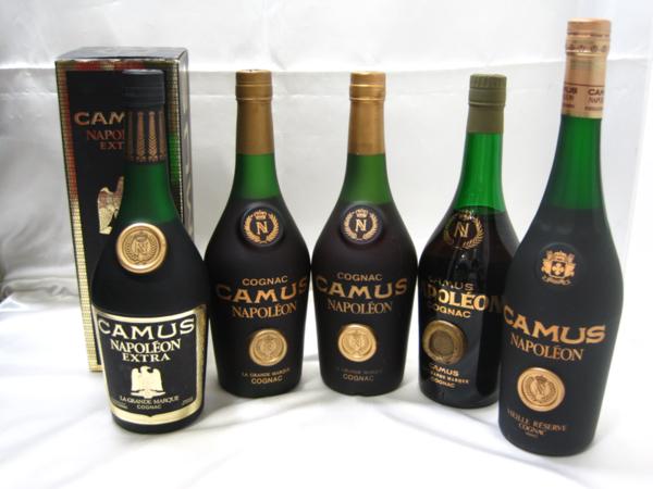 古酒】CAMUS NAPOLEON カミュ ナポレオン5本セット【33-786