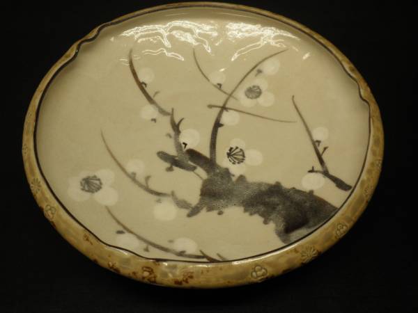 旧家蔵出時代骨董掘り出し物 在銘 作者不明 皿　（管理　z５）