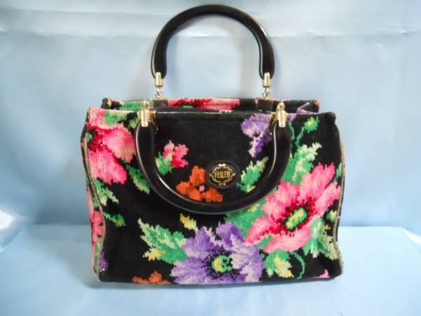 ♪　素敵　 FEILER フェイラー ハンドバッグ 花柄　♪