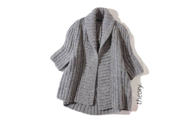 セオリーtheory カシミヤ混 ローゲージ変形カーディガン 良品 【公式通販】