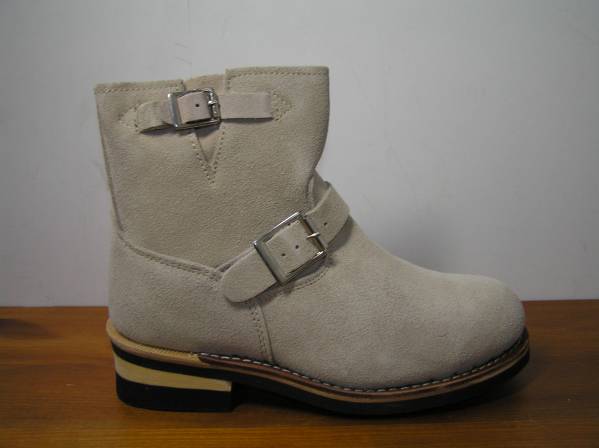G&Bオール本革STEELTOEエンジニアブーツ SHORT ベージュ 27.5cm