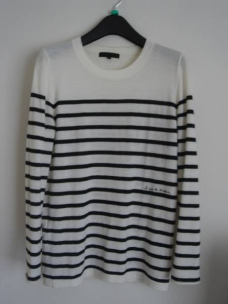 2014AW☆美品★ICB★ニット☆ボーダー☆Ｓ☆白×黒